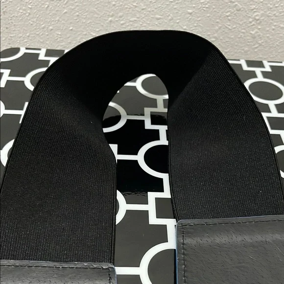 Blue and Black Faux Snakeskin S/M 34.75” Belt with Double Closure Silver Buckle - Picture 12 of 15